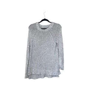 aerie Light Gray Marled Tight Knit Oversized Pullover Sweater Small Women’s